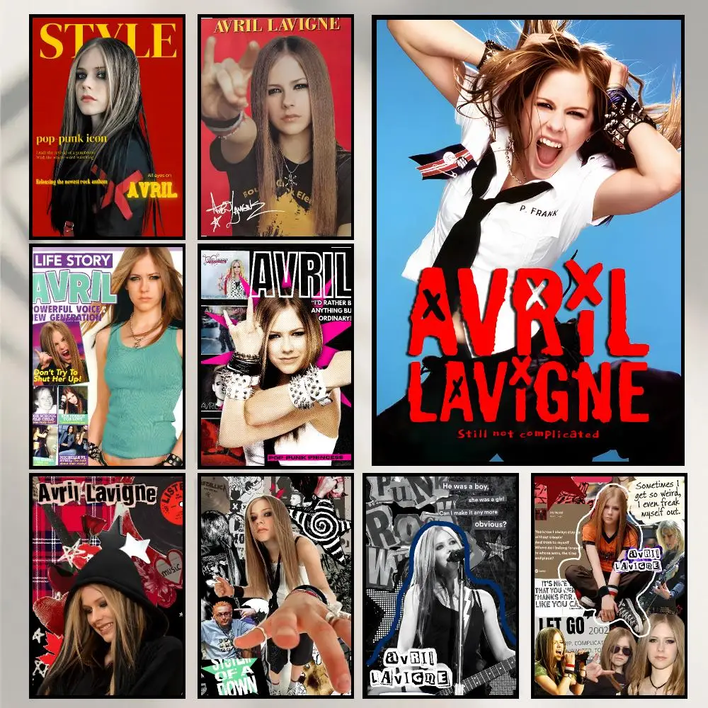 Singer A-A-Avril L-L-Lavigne Poster Wall Art Print Art Suitable For Living Room Bedroom Bar Parlor Home Decoration Gift