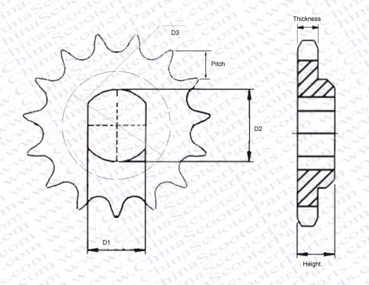 9 10 11 12 Tooth 9T 10T 11T 12T 415 420 Front Sprocket For KTM50 SX 50 LC Pro-Senior Bj 2002-2005 Mini Moto Dirt Pit Bike Parts