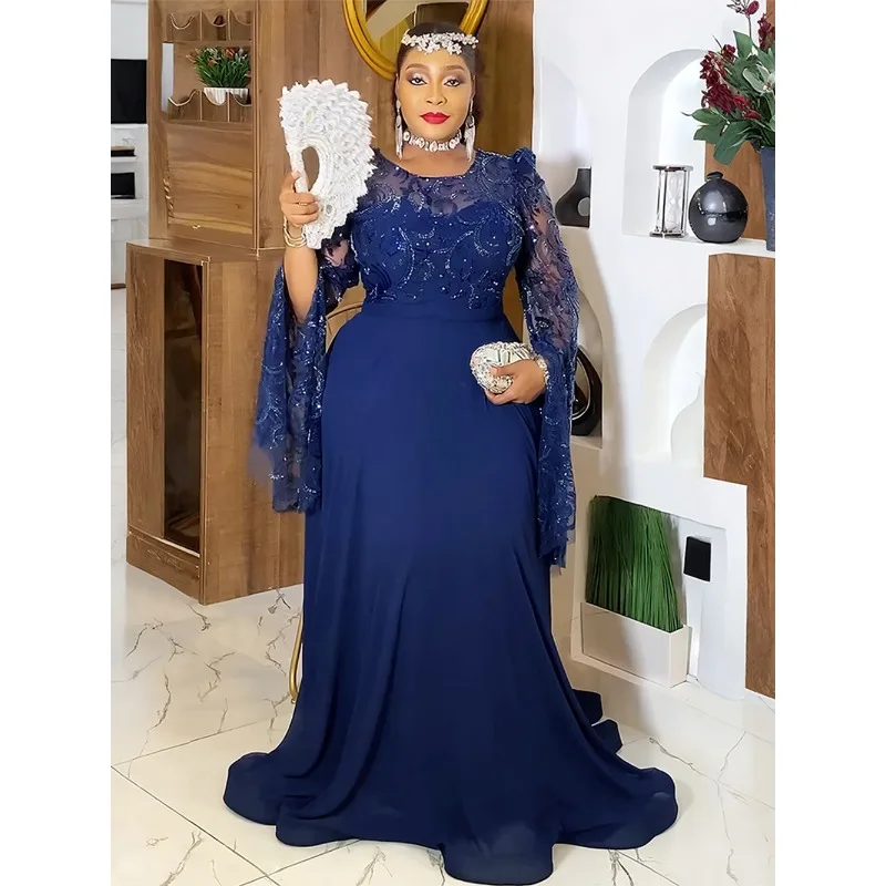 

Вечерние платья больших размеров для женщин, роскошное однотонное платье в африканском стиле, элегантное длинное платье для свадебной вечеринки в Турции, женская одежда в Анкаре