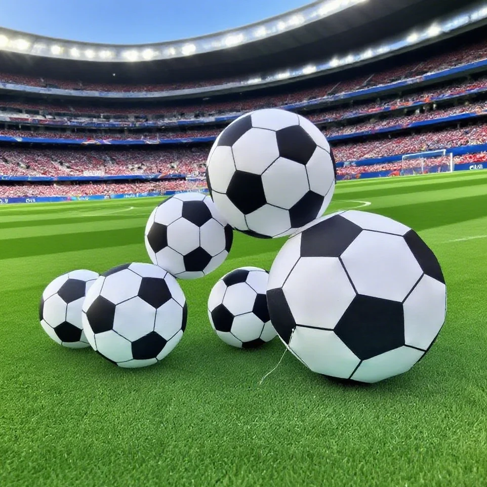 Giant Lighting Inflatable Soccer Inflatable Football Balloon for Fan Zone Event Decorationpromote sales
