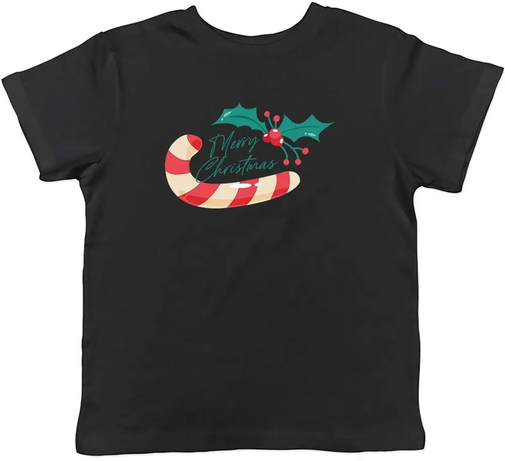 

Merry Christmas Candy Cane Xmas Childrens Kids T-Shirt Boys Girls Gift High Quality 100%Cotton Short Sleeve