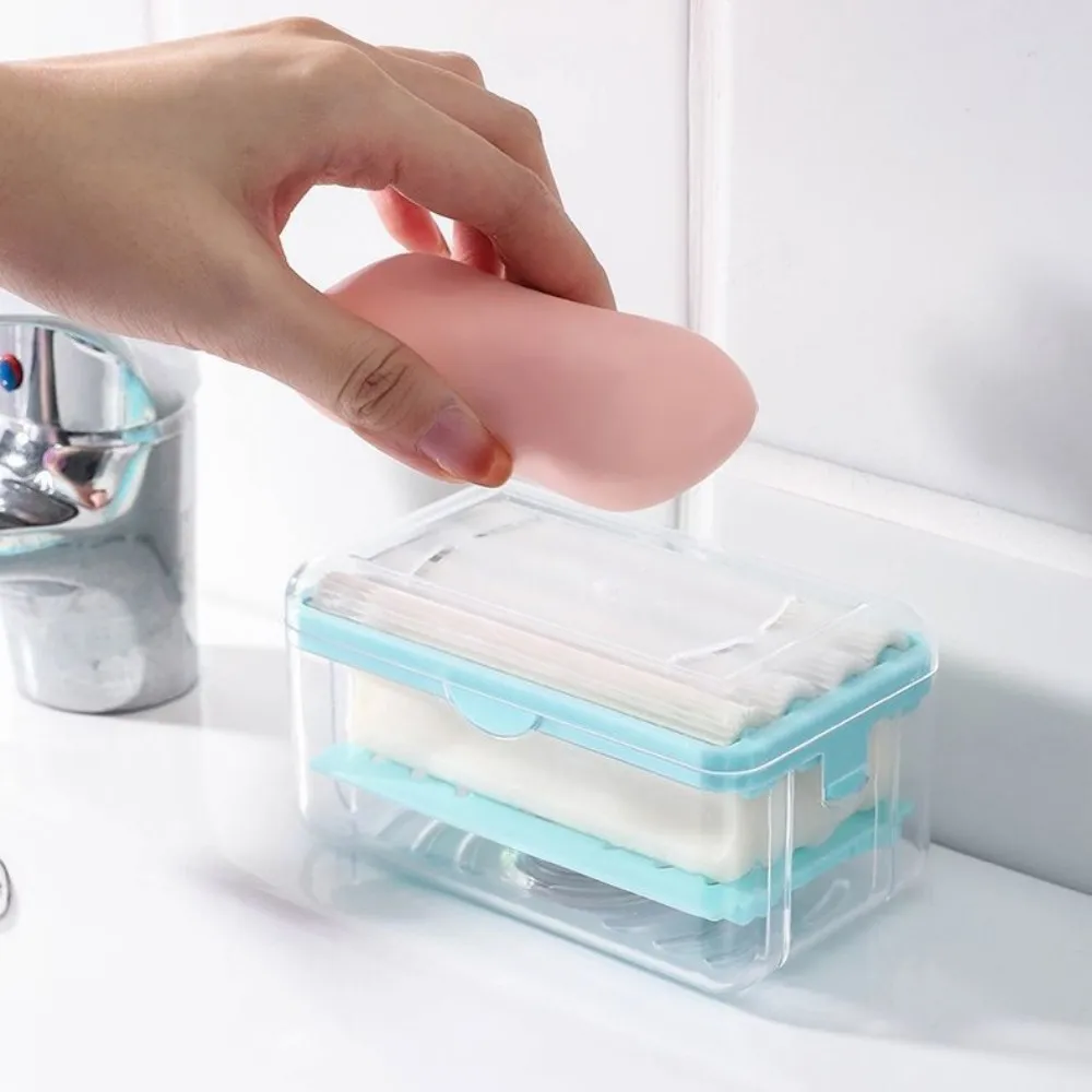 New Hand Free Scrubbing Soap Box Multifunctional Bubble Box Household Automatic Soap Drain Roller Laundry Soap Drainage Type