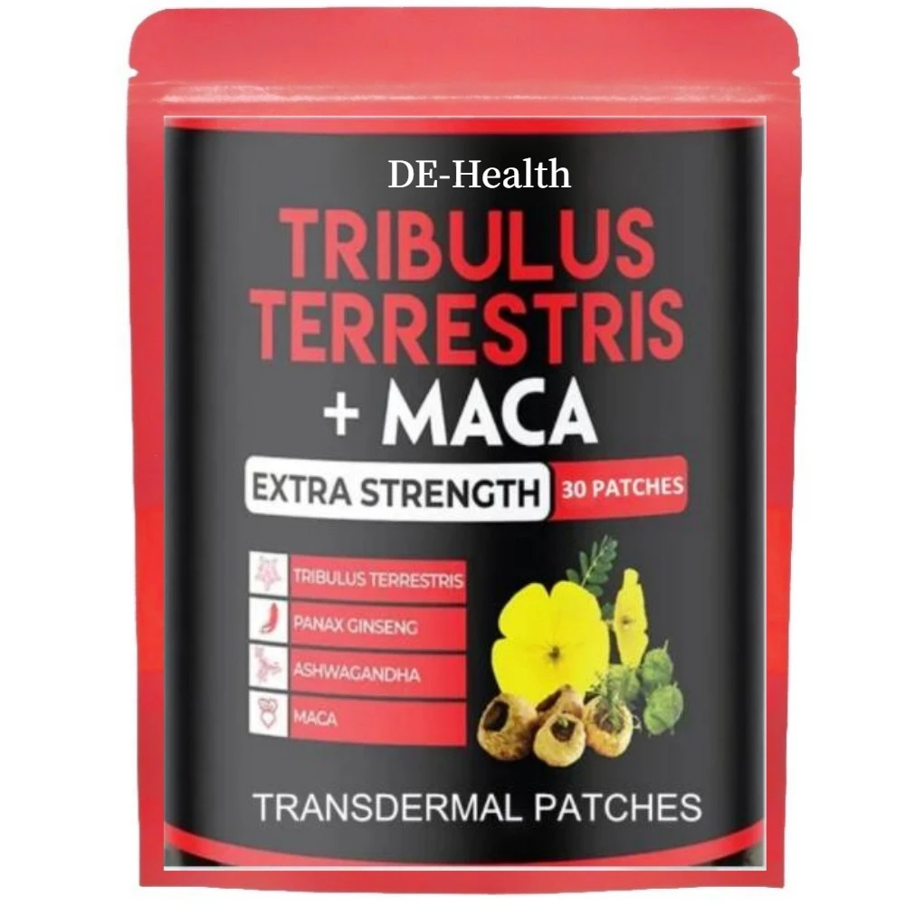 แพทช์ Tribulus Terrestris Transdermal รวมกับ Ashwagandha, Panax Ginseng Boost Energy, Mood, Stamina 30 แพทช์