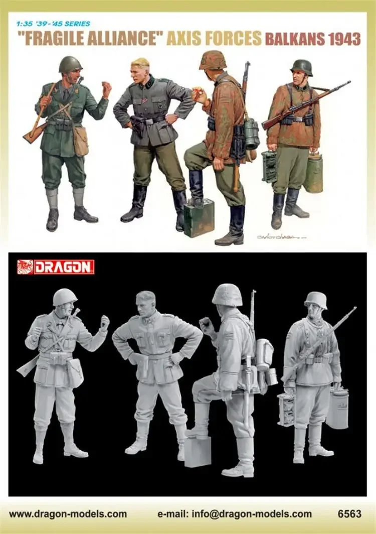 DRAGON 6563 1/35 Fragile Alliance Axis Forces (Balkans 1943) Model  Kit