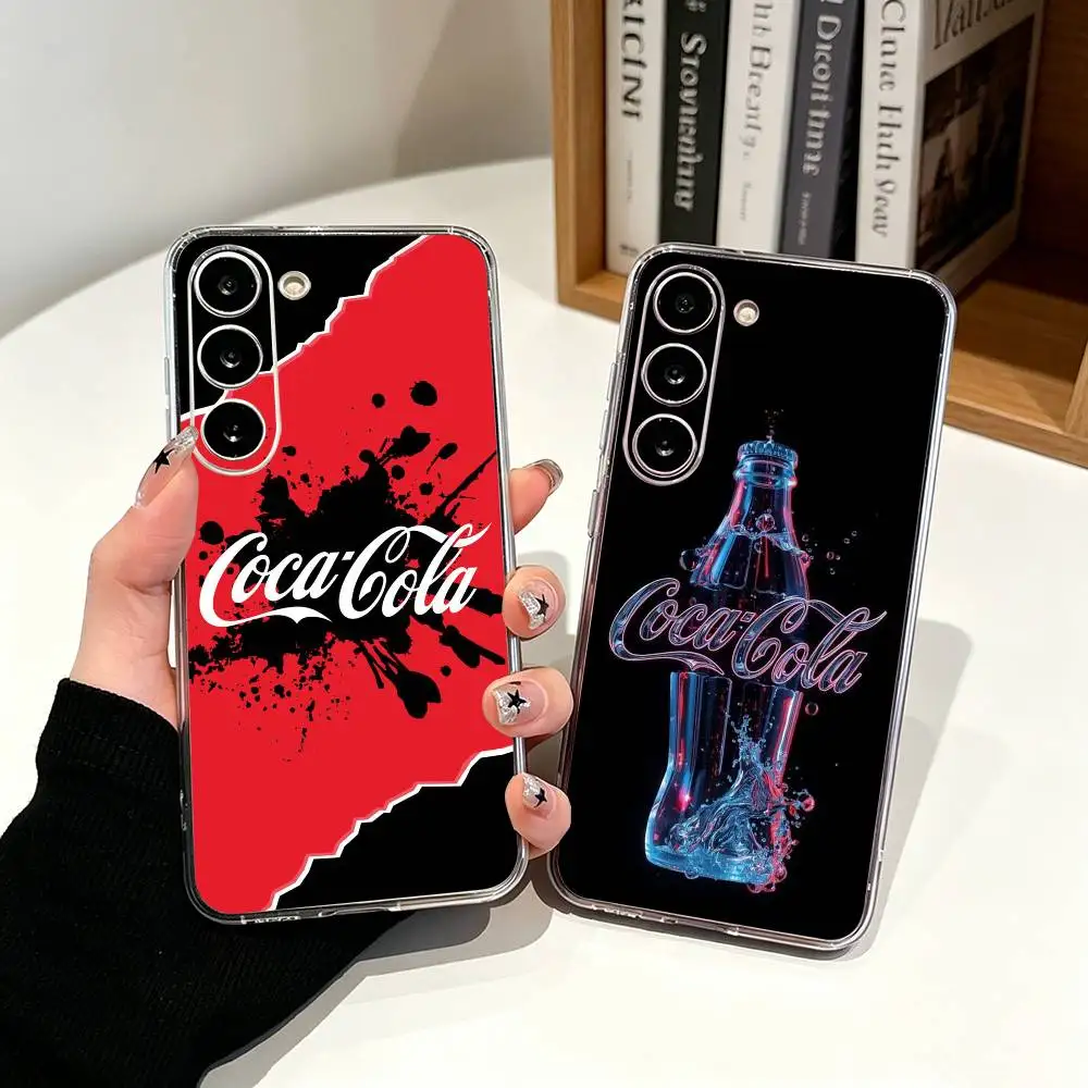 C-Coca D-Drinks C-Cola Phone Case For Samsung Galaxy A71,A70,A51,A40,A30,A52 Transparent Cover