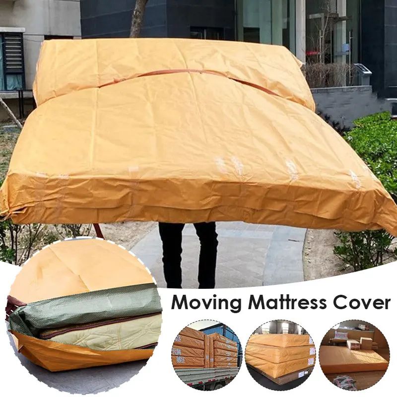 Kraft Paper Mattress Protector Packaging Bag Moistureproof Dust Cover Thickened Moving Home Storage Bag Mattress Protective Film