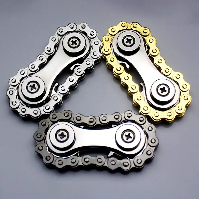 Novas rodas dentadas volante ponta do dedo giroscópio fidget spinner antiestresse ansiedade metal correntes de bicicleta edc spinner brinquedos para crianças adultas