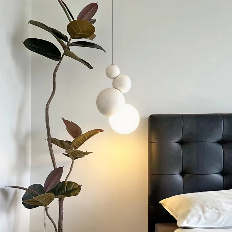 

MZISOSOD for Modern Style Cream Adjustable Iron Pendant Lamp for Bedroom Living Room Office Indoor Home Lighting Decor with