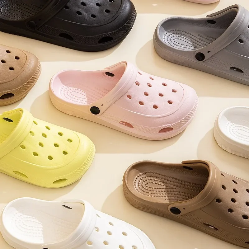 

Women Home Slippers Men's Sandals Summer Garden Clogs Shoes Man Beach Slipper Outdoor Waterproof Soft Slides Casual Anti Slip