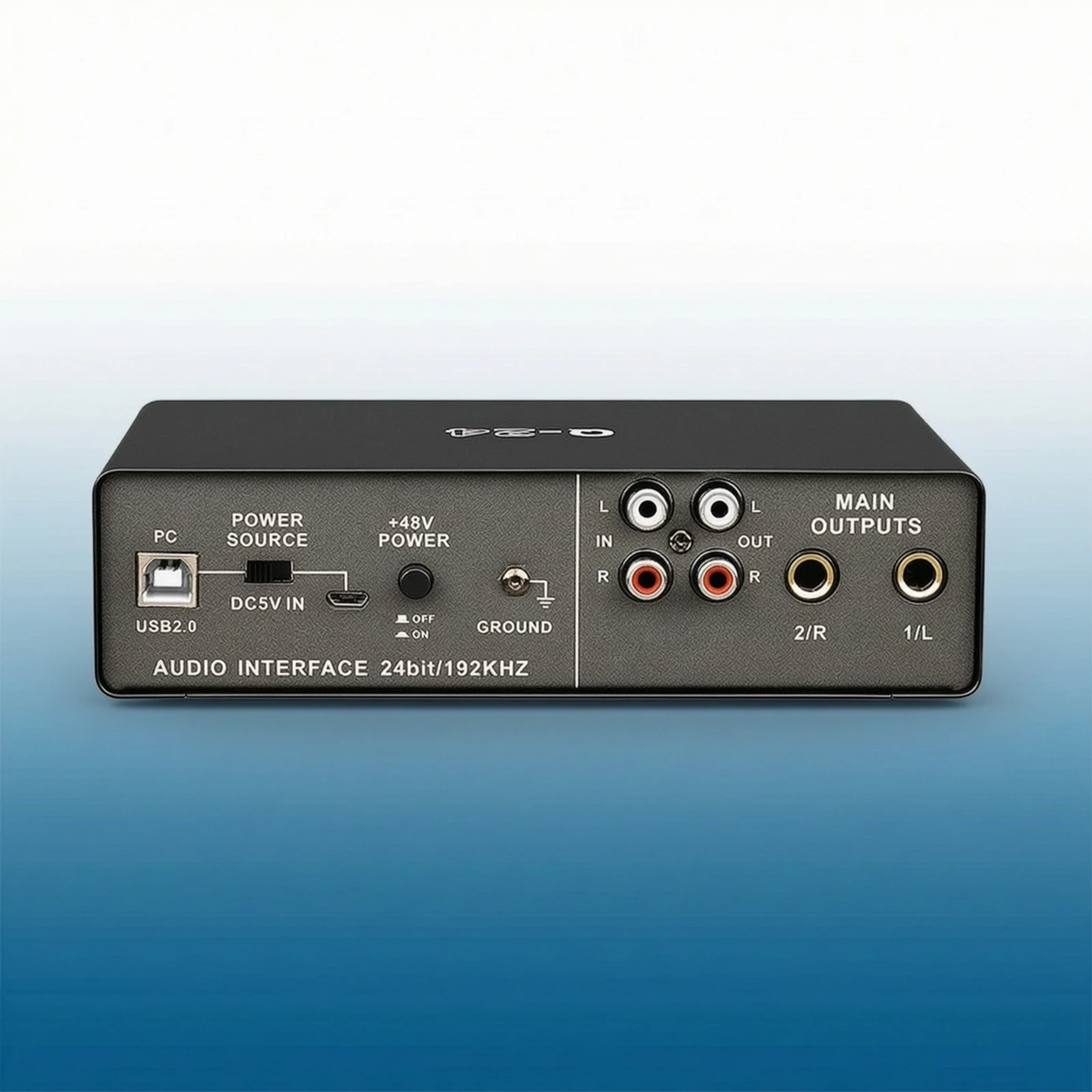 

USB Audio Interface 24-bit/192kHz External Audio Interface Sound Card Loopback Zero Latency for Streamers, Live Broadcasting