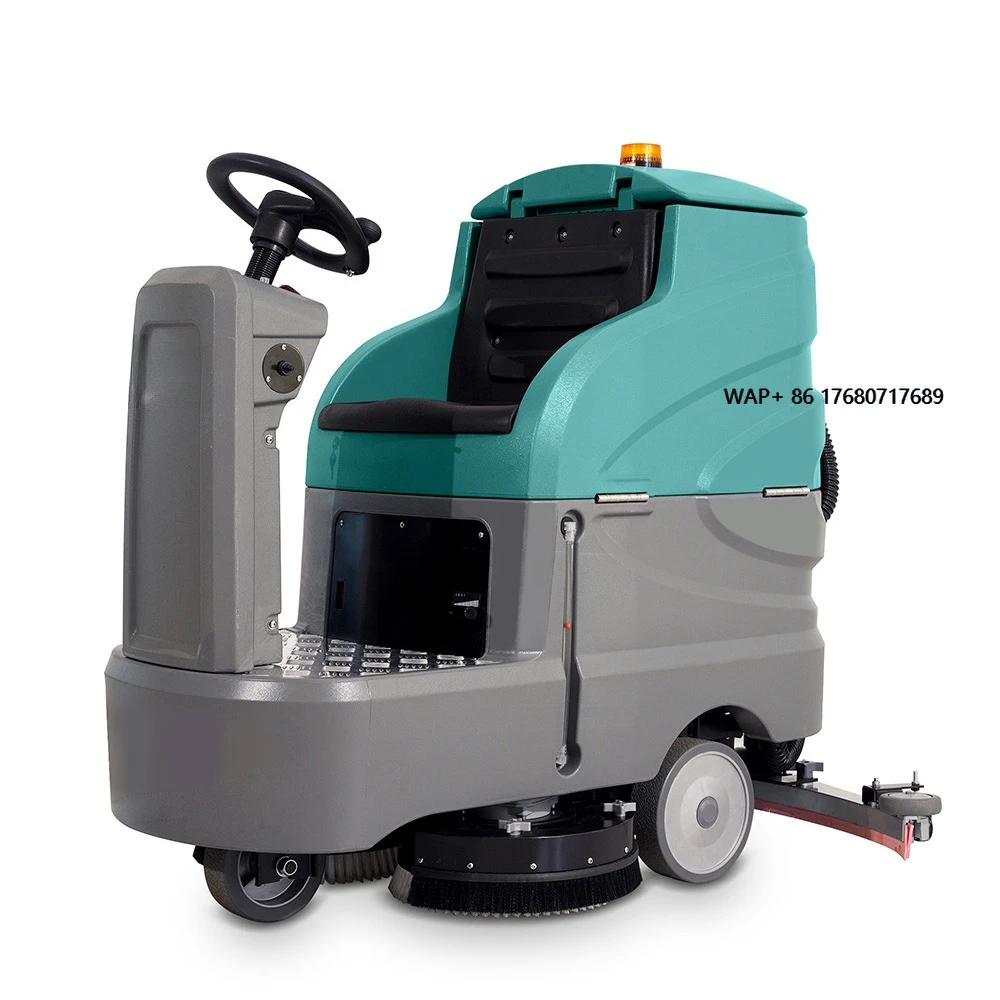 

Floor Scrubber Cleaning Machine Compact Ride on Battery Powered Industrial Floor Scrubber