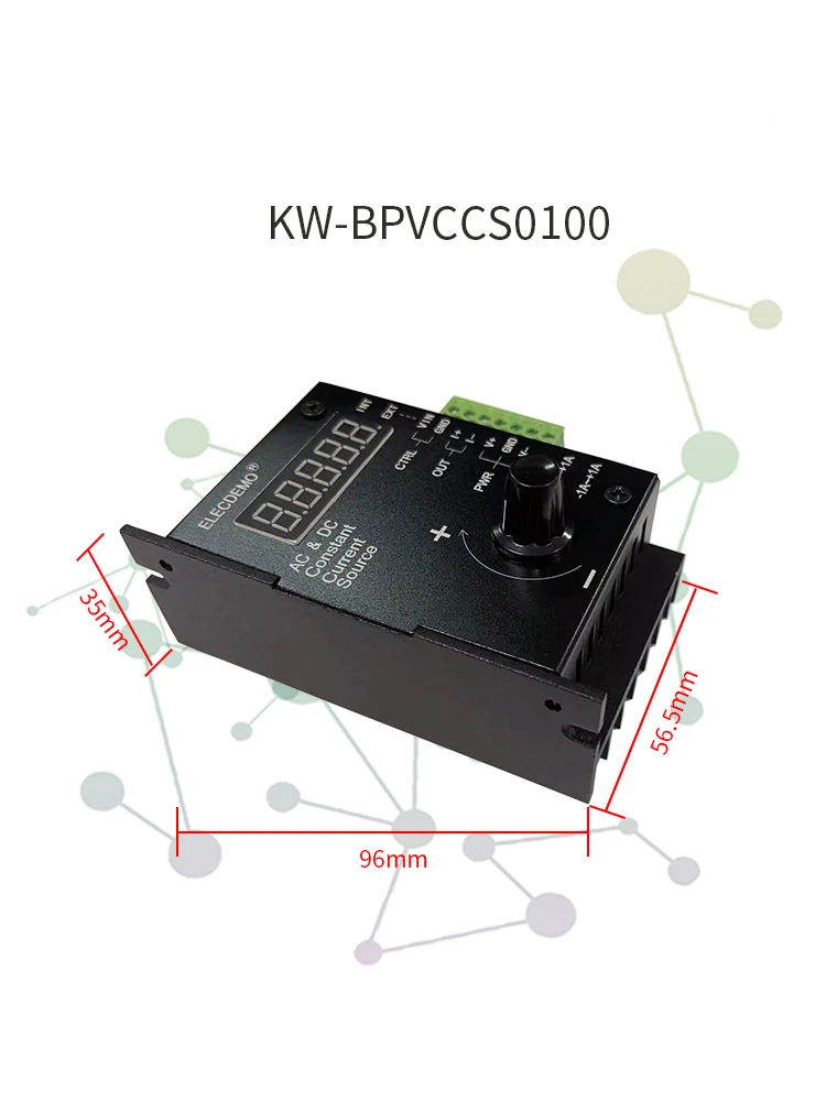 

Positive and Negative 100mA AC and DC Adjustable Current Constant Current Source Digital Display Laser Driver