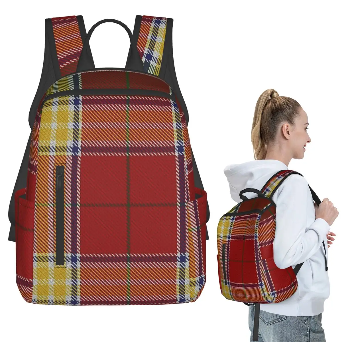 Clan Gibson Tartan Backpack Student BookBag Children School Bag Laptop Shoulder Bags Men Women