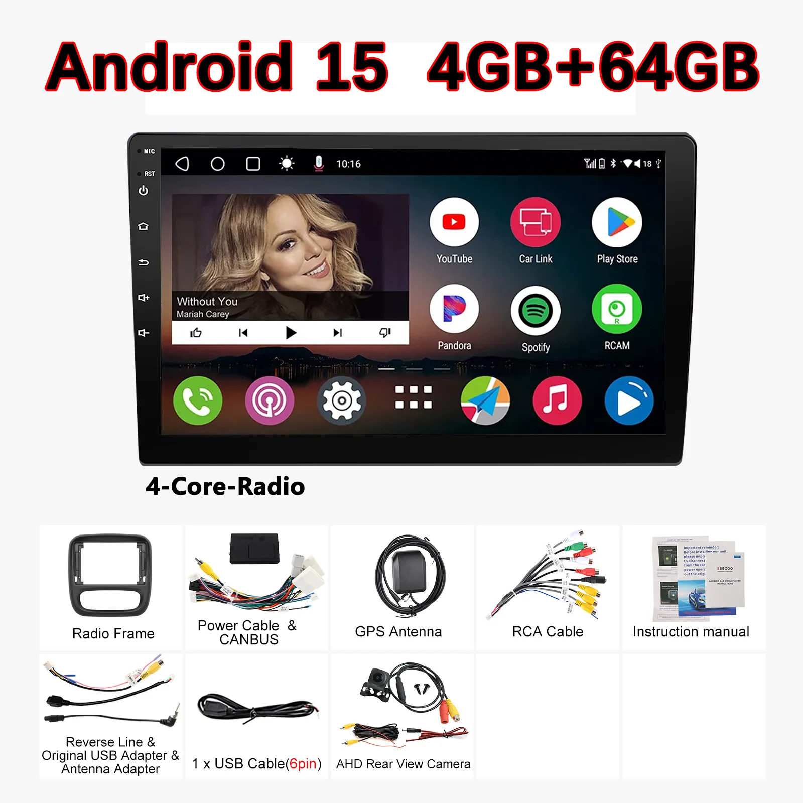 MOPECT autoradio voor Renault Trafic 3 2014-2021 Opel Vivaro B 2014-2018 CarPlay Android Auto Intelligente Systemen