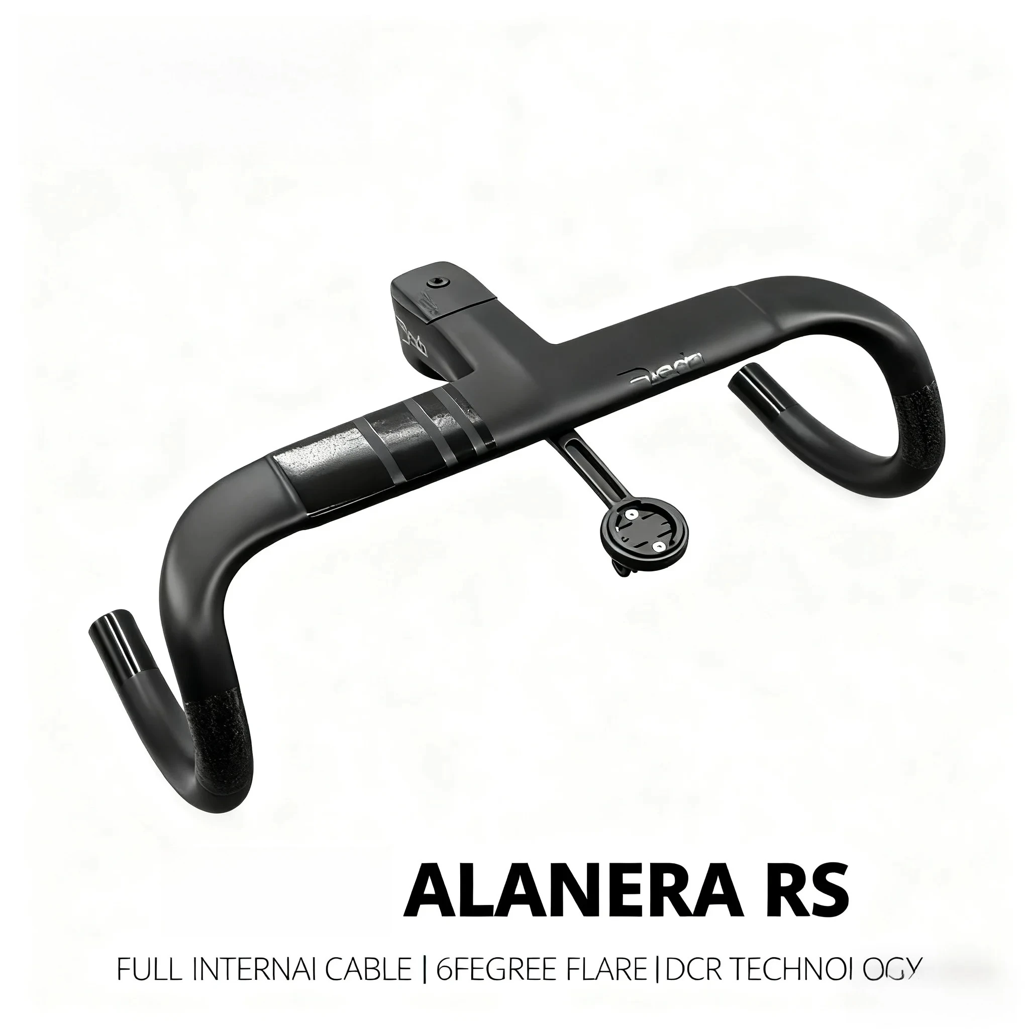 

ALANERA RS Full Internal Cable Routing Road Bicycle Cockpit Carbon Integrated Handlebar Di2 With Bike Computer Holder