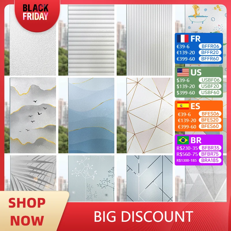 Frosted Glass Sticker.Anti-light Window Film.Bathroom Door Bathroom Shading Window Paper.Privacy Film For Toilet