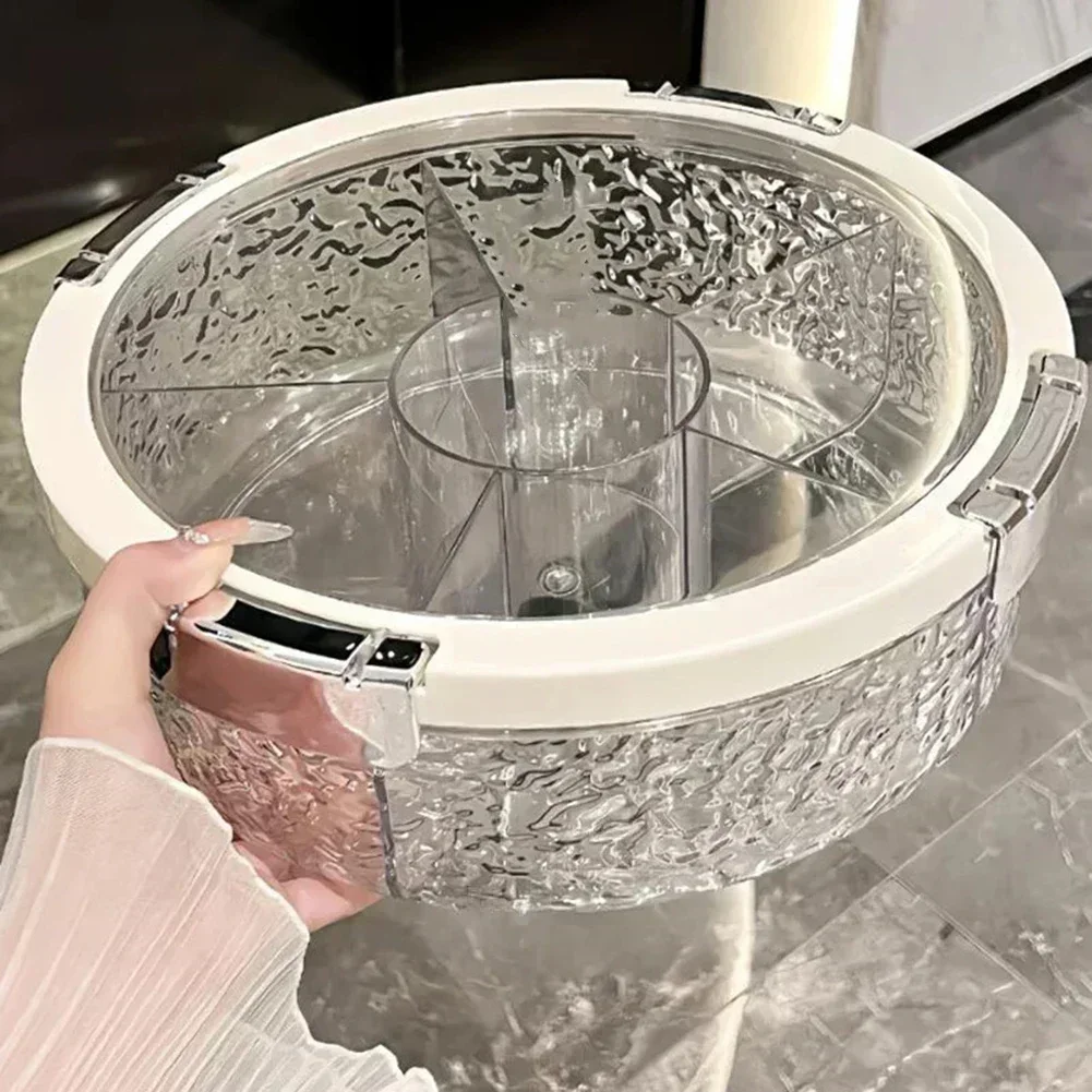 

Коробка для хранения сухих фруктов с крышкой, уплотнением, орехами, разделенная тарелка для закусок, пластиковая тарелка для сухофруктов, органайзер для конфет, бытовая тарелка с фруктами