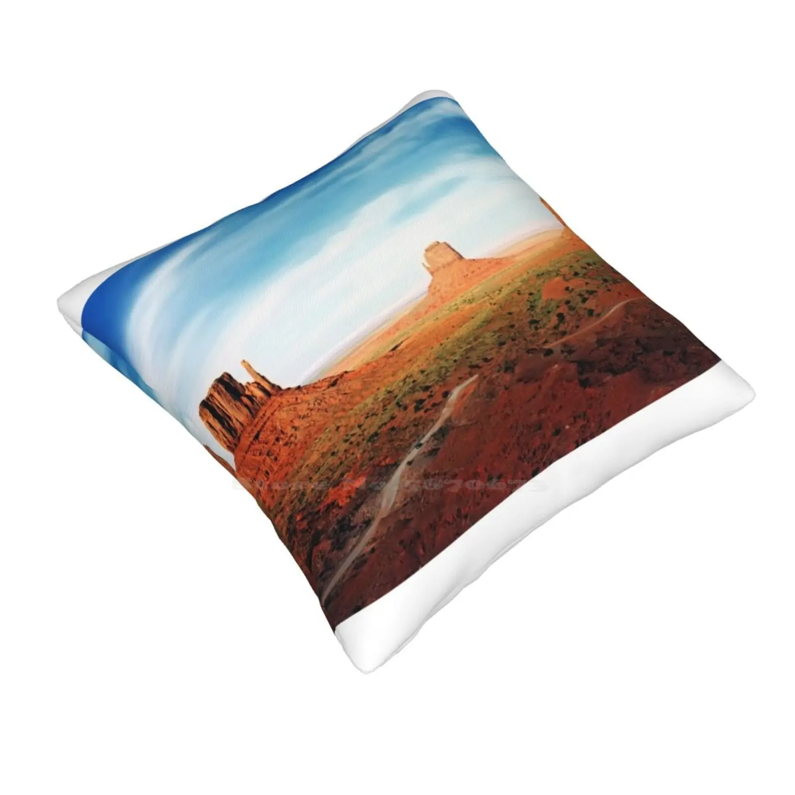 West Mitten East Mitten And Merrick Butte Pillow Cover Hug Pillowcase Scenery Arizona Monument Valley Southwest Landscape