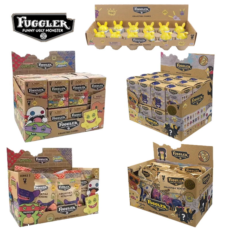 1 Stück Fuggler Figur Schlüsselanhänger Serie 3 Blind Box SpongeBob Ostereier 6,5-8cm Hässliches Monster Zahn-Sammelmodell Spielzeug
