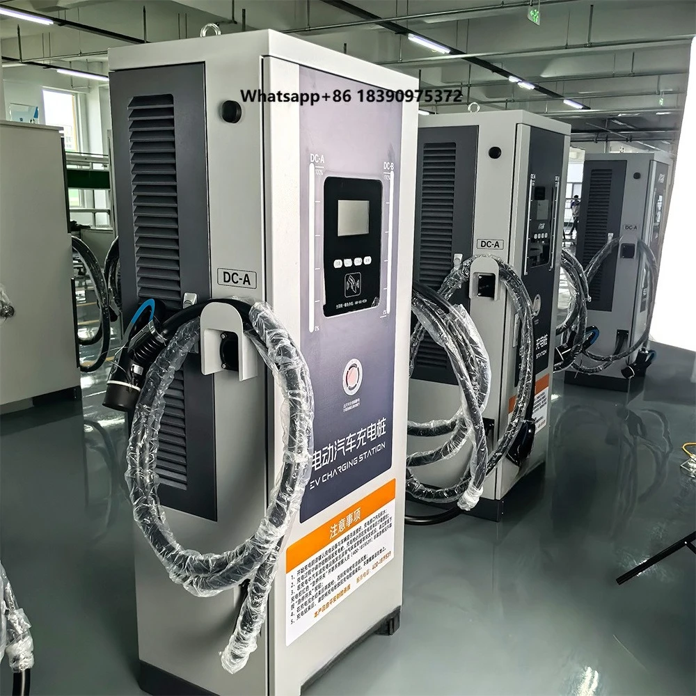 2026 New 60kW 90kW 120kW Output CCS GBT Electric Car Charger DC Fast Charging Pile EV Charger Station With Advertising Screen