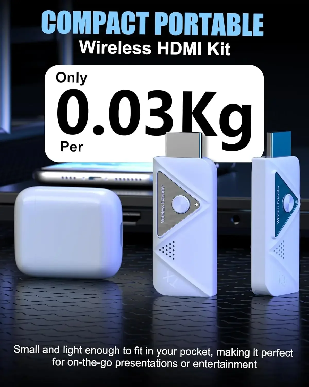 

Wireless HDMI Transmitter & Receiver - 30m Range, 2.4G/5G Stable Signal. Stream Video & Audio From Laptop/PC/TV Box To Monitor