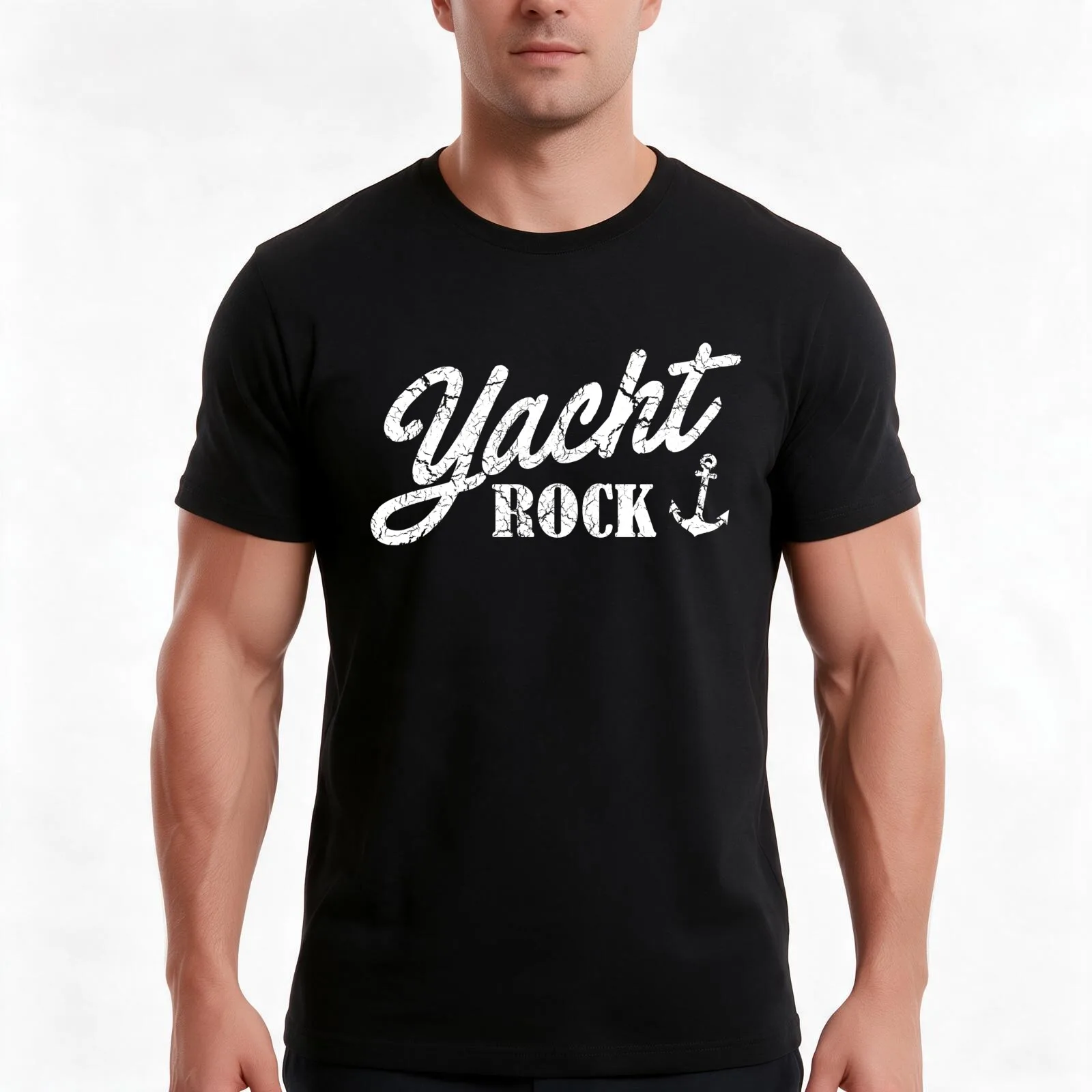 Yacht rock T-Shirt, Summer Casual Cotton Tee, Oversized Streetwear Tops, Vintage Graphic Print, Loose Fit Short Sleeve