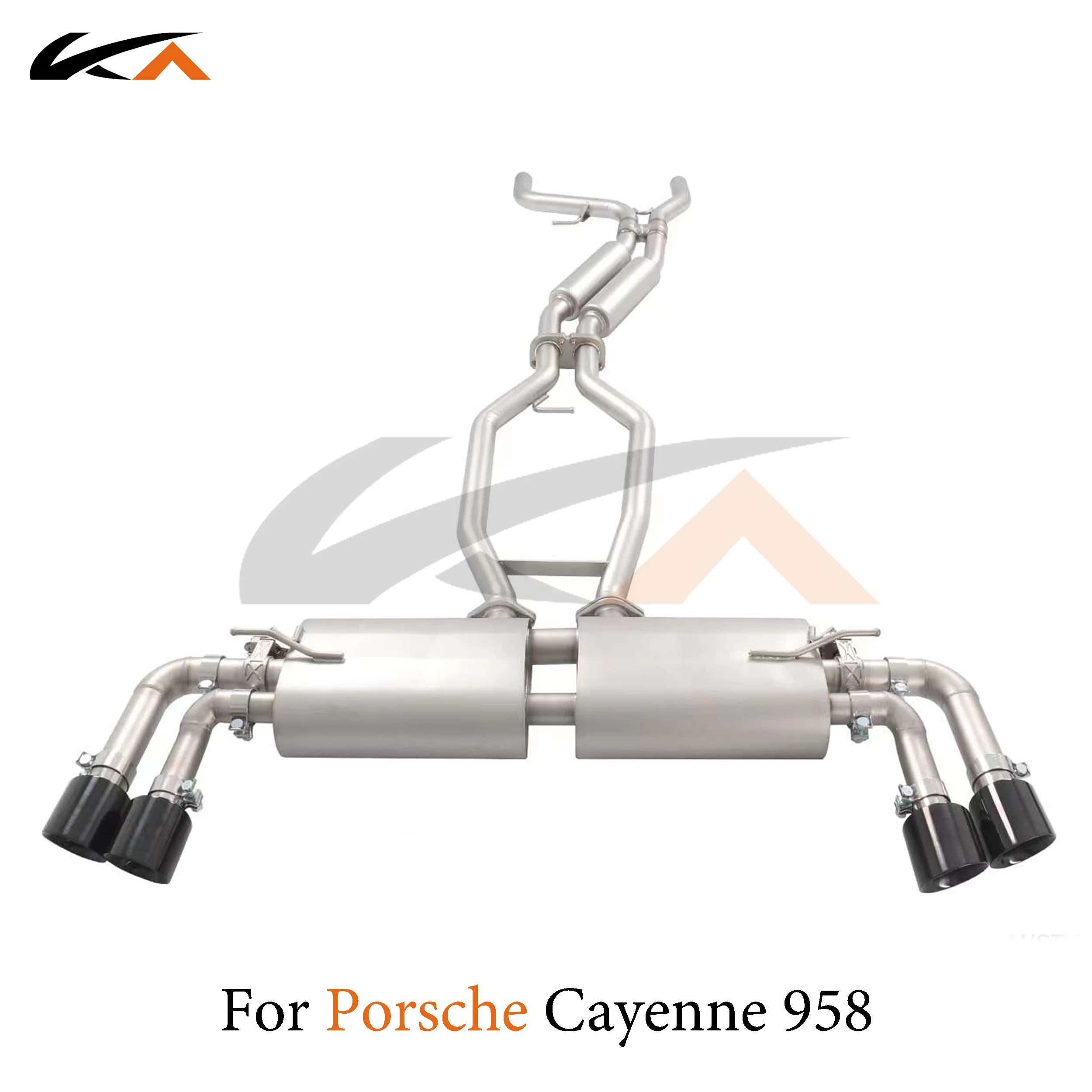 

KA Tuning exhaust system stainless catback for Porsche Cayenne 958 3.0T rear section performance parts muffler valve