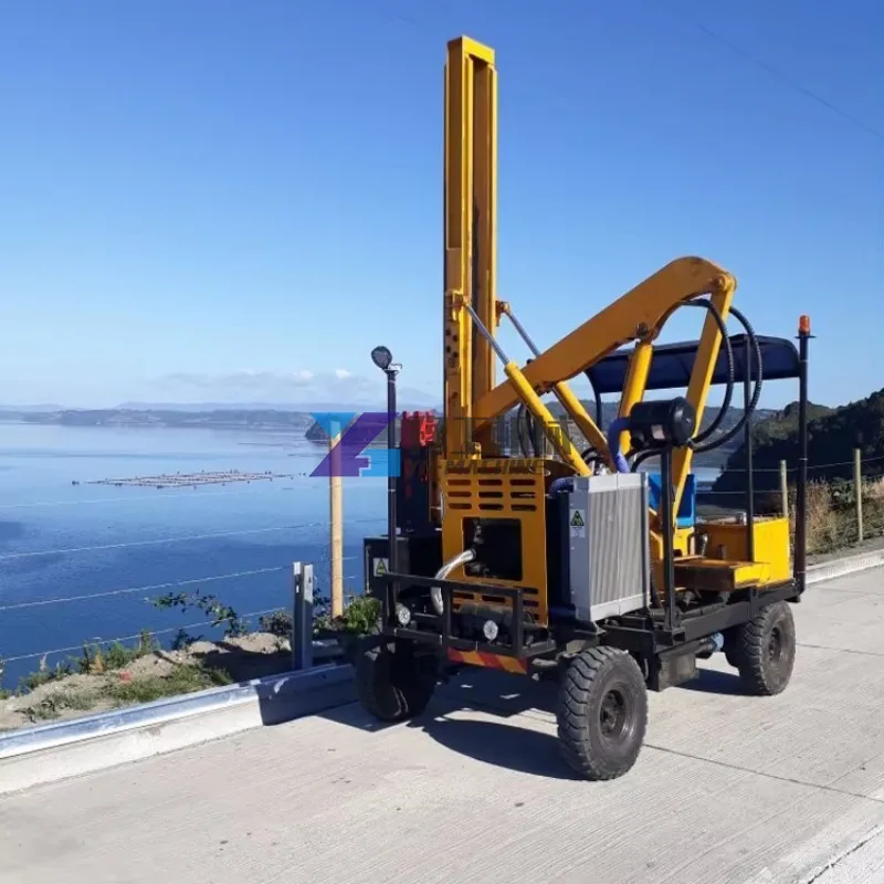 Guardrail Hammer Pile Driver Hydraulic Jack Hydraulic Static Pile Driver Machine Crash Barrier Pile Driving Machine