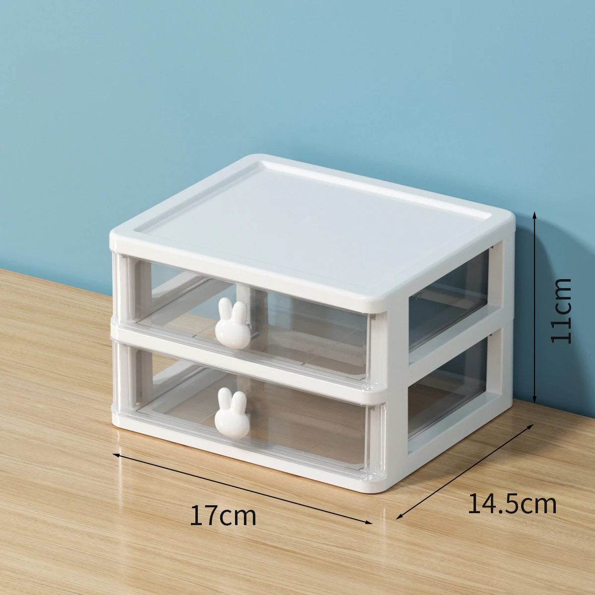 Rabbit Handle Desktop Drawer Freedom Combination Storage Box Plastic Cute Desk Storage Organizer Rack Office Organizer Box