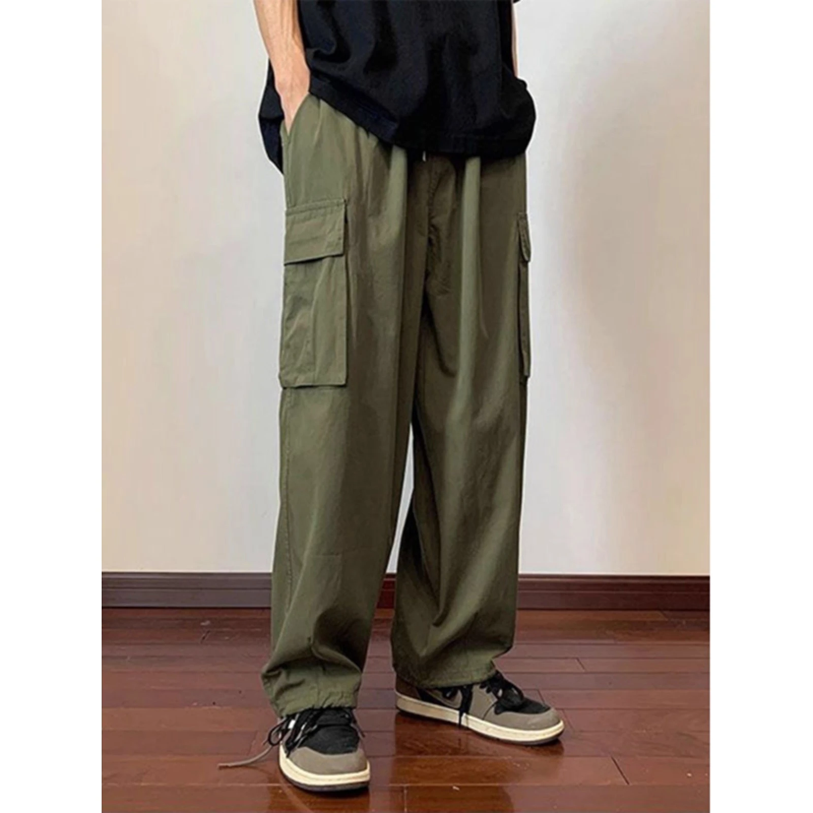 

Loose Straight Leg Workwear Pants Men's Autumn Winter plus Size 300 Pou Japanese Retro Cool Casual Trousers Street Sle