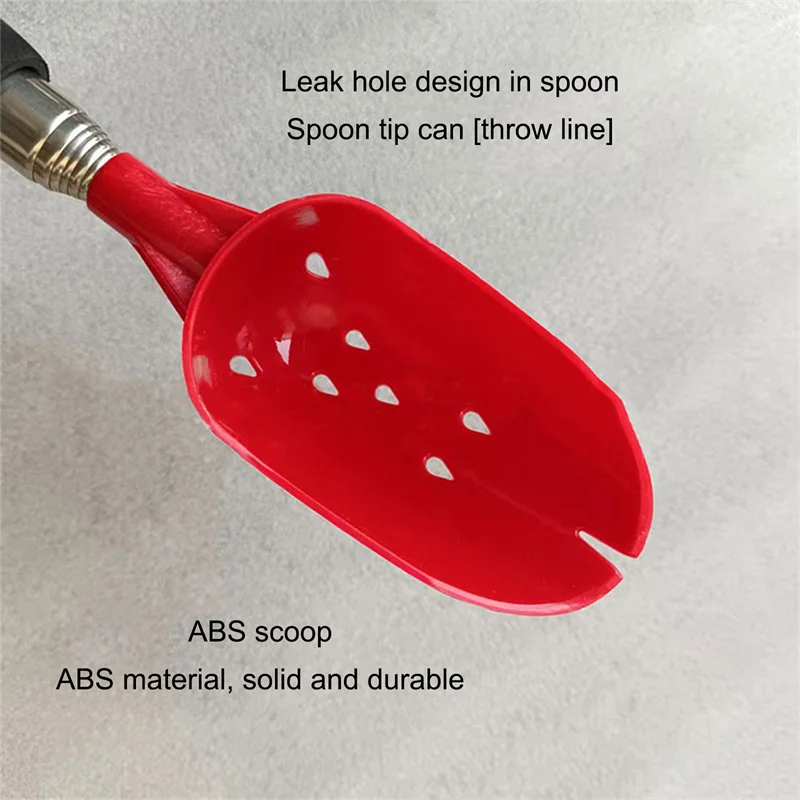 1PC Fishing Bait Throwing Spoon  With Handle 7-section Telescopic Carp Fishing Baits Tools Metal Throw Stick Carp Fishing