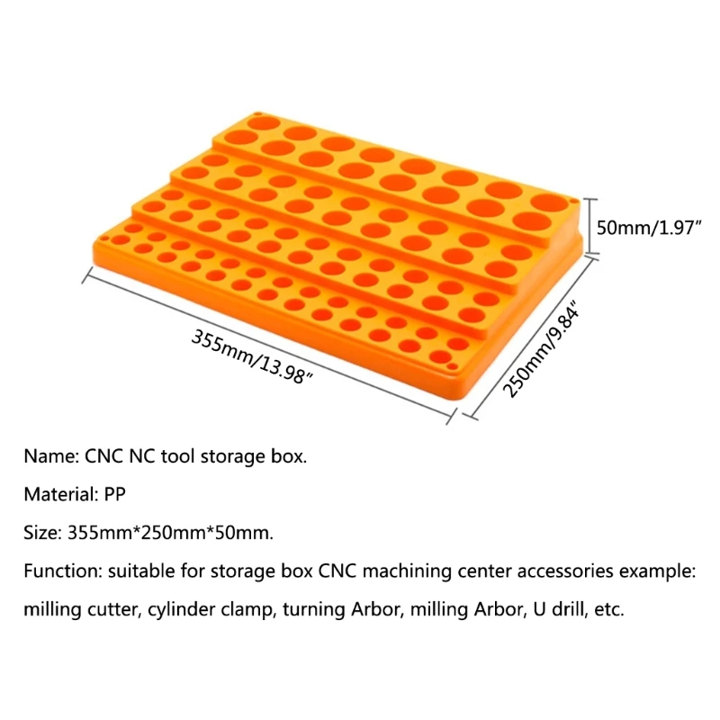Bagian Alat Router Bit Mengumpulkan Kotak Spring Collet Storage Box dengan Beberapa Kompartemen ER25 ER32 16N32 Efisien
