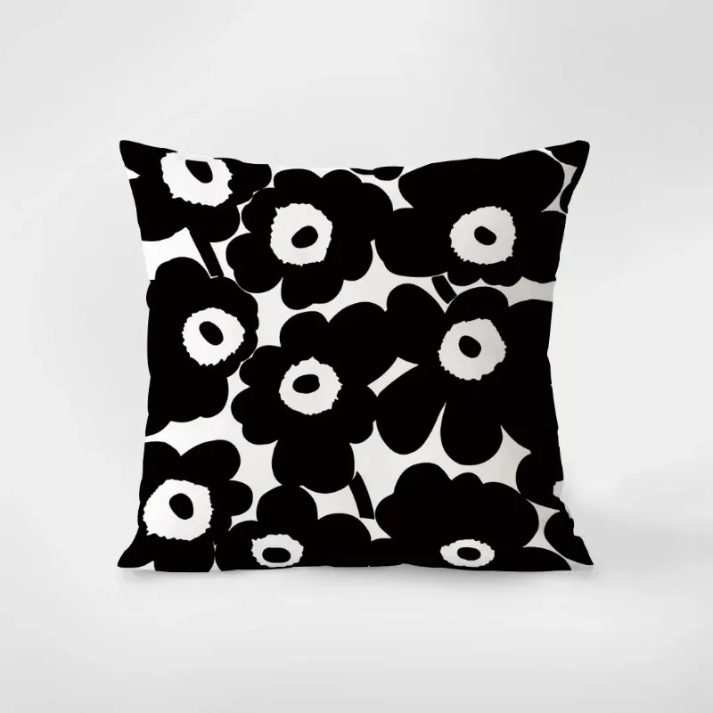 Black and White Light Luxury Simple Pillowcase Interior Decoration Office Living Room Home Pillowcase