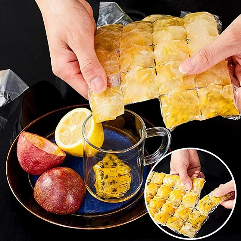 10-500PCS Disposable Ice Bag with Self-Sealing for Homemade Ice Cubes Summer Freezer Ice Mold Reusable Water Filling Ice Tray