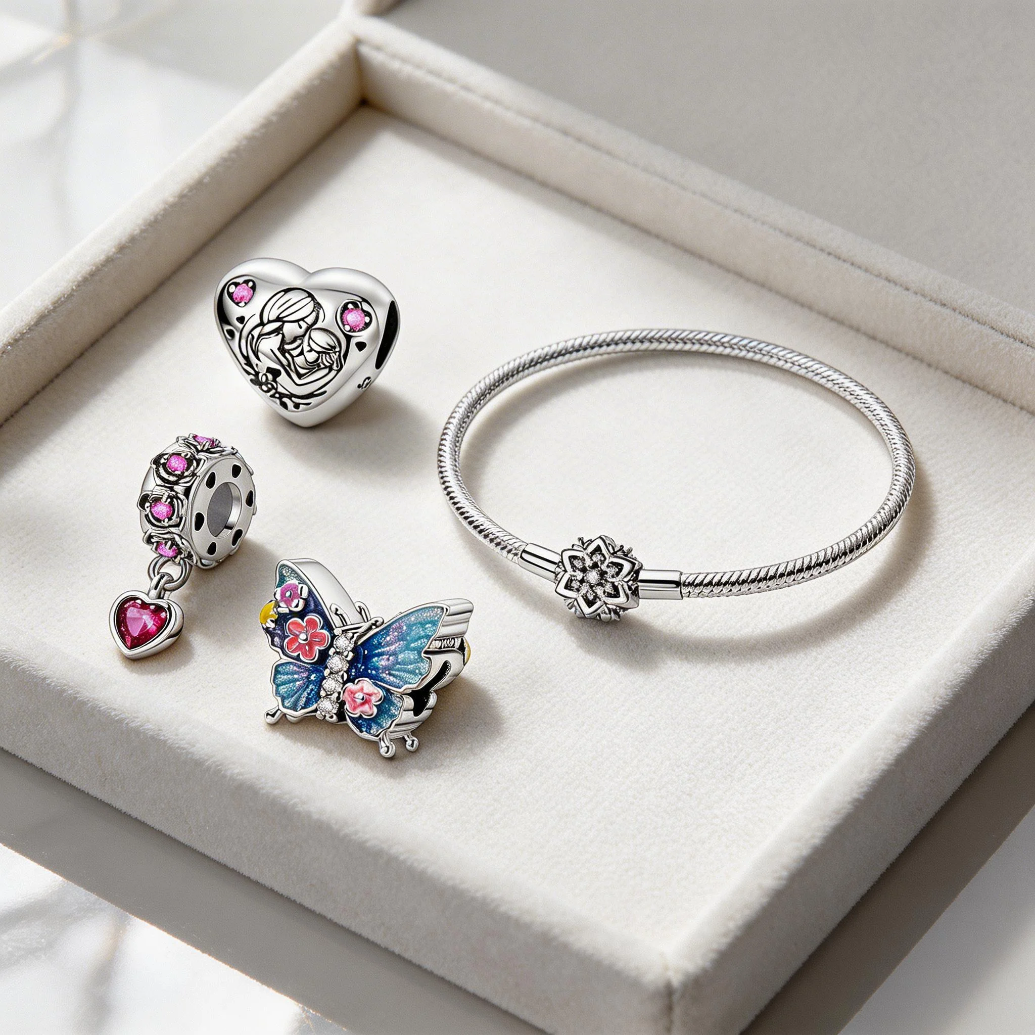 

Подвеска-шарм в форме бабочки из стерлингового серебра 925 пробы с кубическим цирконием, подходит для браслетов и ожерелий своими руками, подарок для нее, Colgante Plata