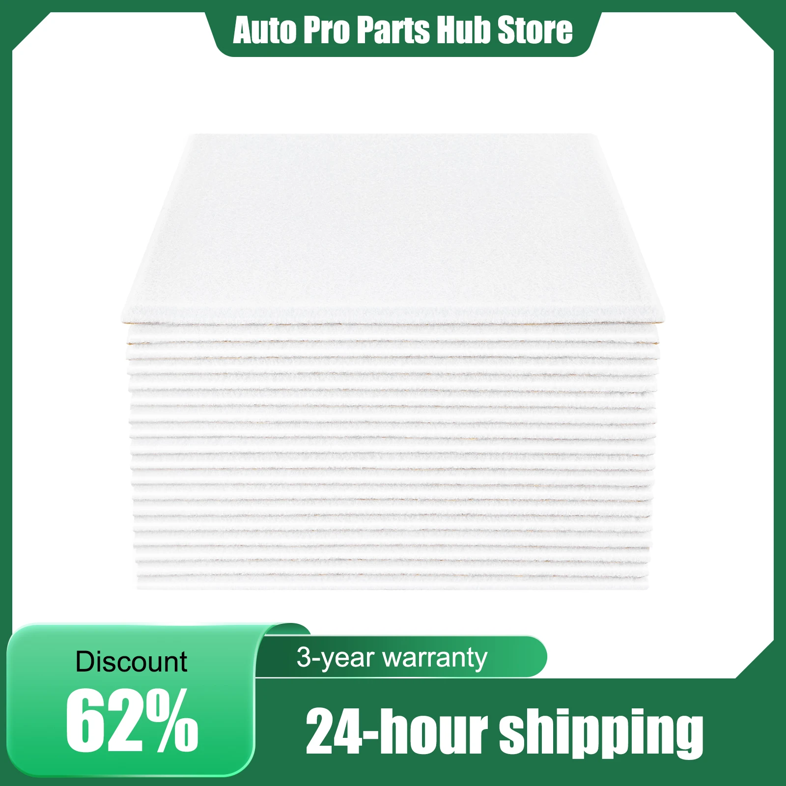 18 szt. Paneli Akustycznych 9mm Grubości z Włókna Poliestrowego, Białe Panele Dźwiękochłonne, Niezginające się Panele Akustyczne do Studia