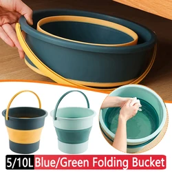 5/10L Silicone Car Wash Bucket Water Canister Fishing Promotion Folding Bucket Space Saving Kitchen Outdoor Fishing Supplies