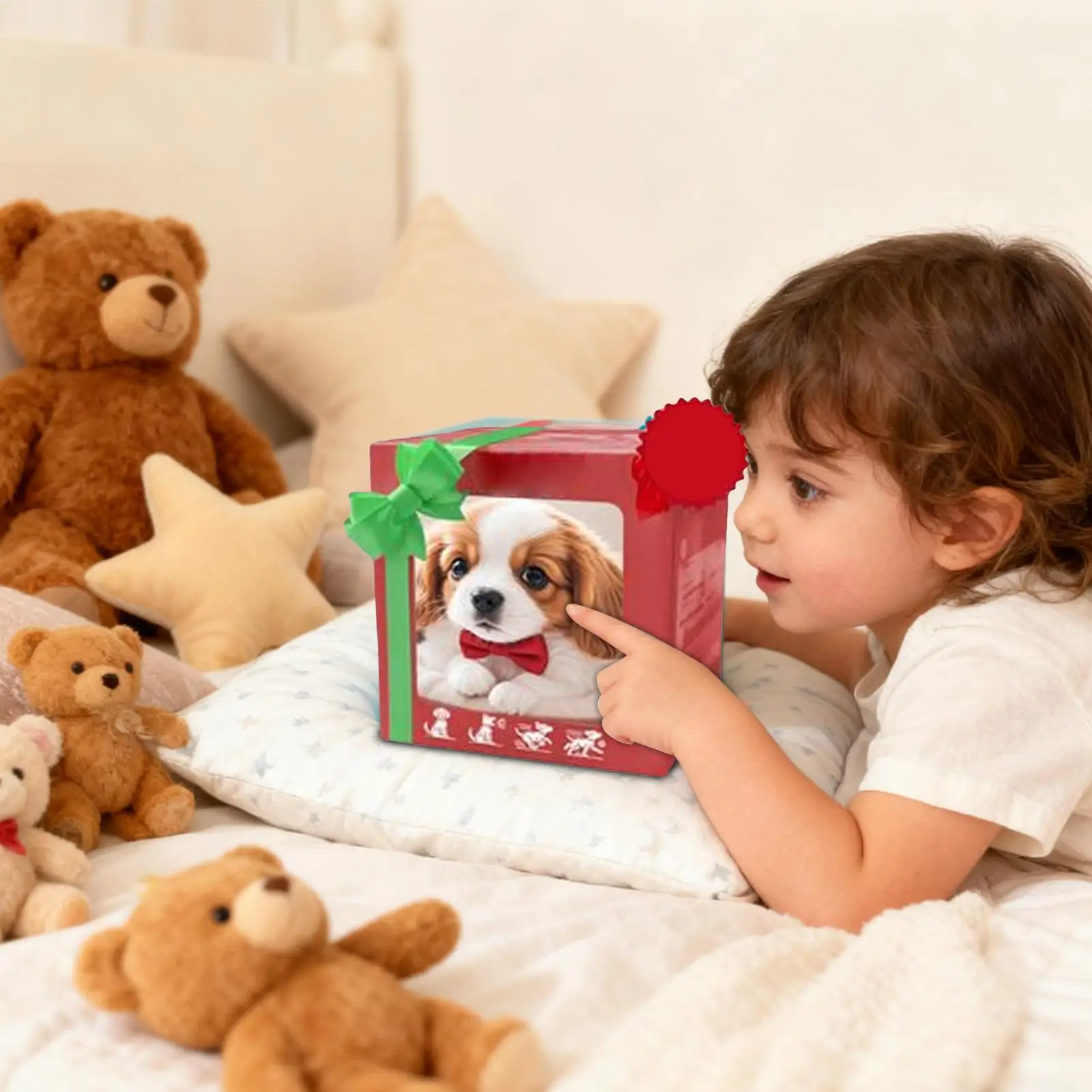 전자 워킹 강아지 펫독 플러시 장난감 짖는 소리 꼬리 흔드는 배터리 제어 귀여운 인터랙티브 장난감 어린이 소년 소녀 선물