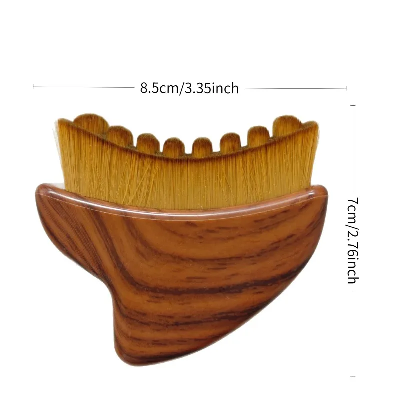 1A facial massager and contour brush，Soft bristle lymph node massage brush，It comes with an ergonomically designed handle，Suitab