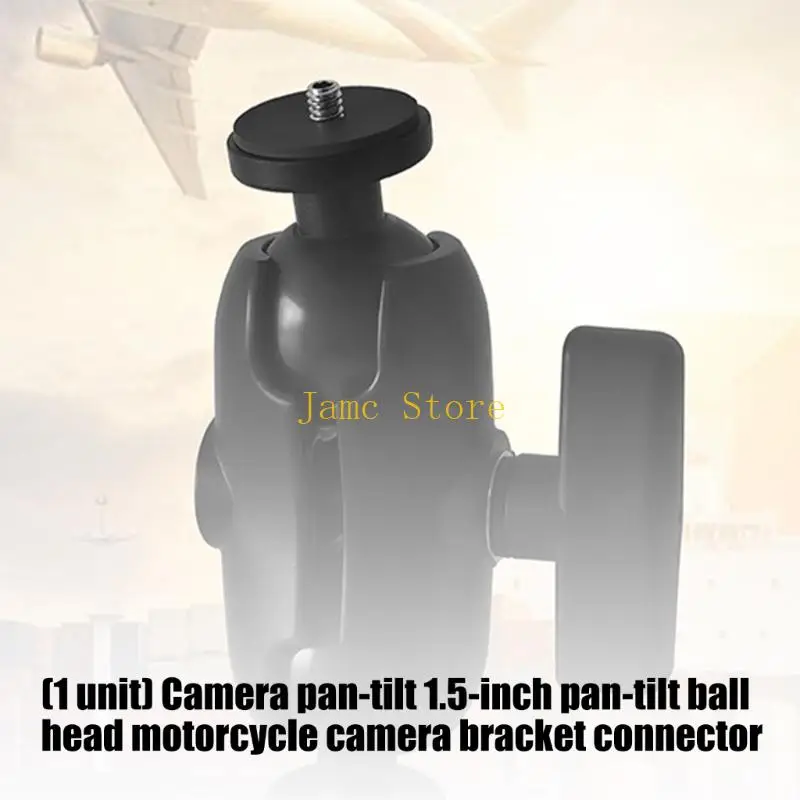LX0B Motorcycle Camera Support 1.5Inch Ball Head Adapter For Outdoor And Off Road Use