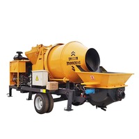 Concrete Pump with Mixer Machine Cement Slurry Grouting Self Loading Mobile Concrete Mixer with Pump for Construction