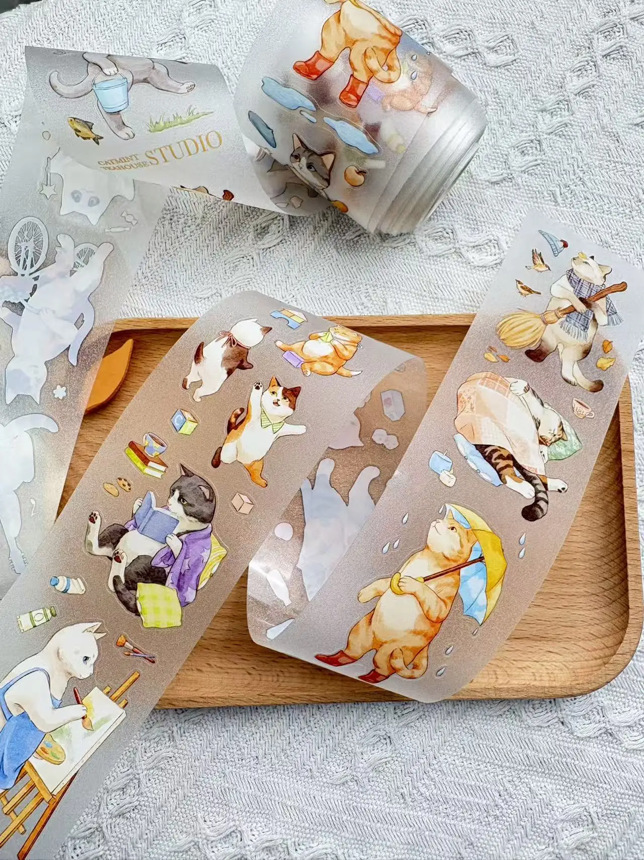 CatmintTeahouse Meow Happy Life Cute Cats Small Animals Pet and Paper Tape Journal Scrapbooking