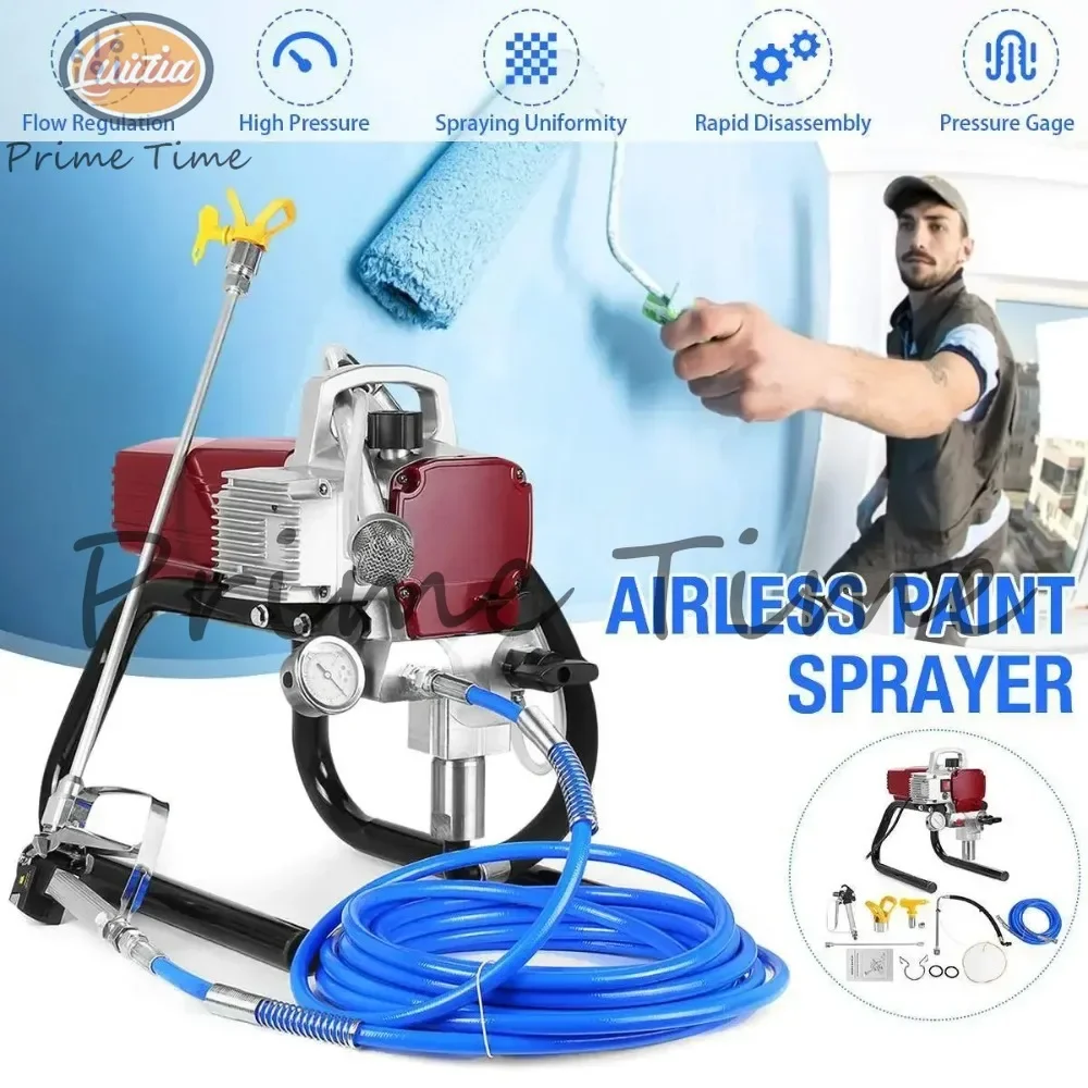 220V 1700W Spray Painting Machine High-pressure Airless Spray Painting Color Steel Tile Latex Paint Interior Exterior Wall