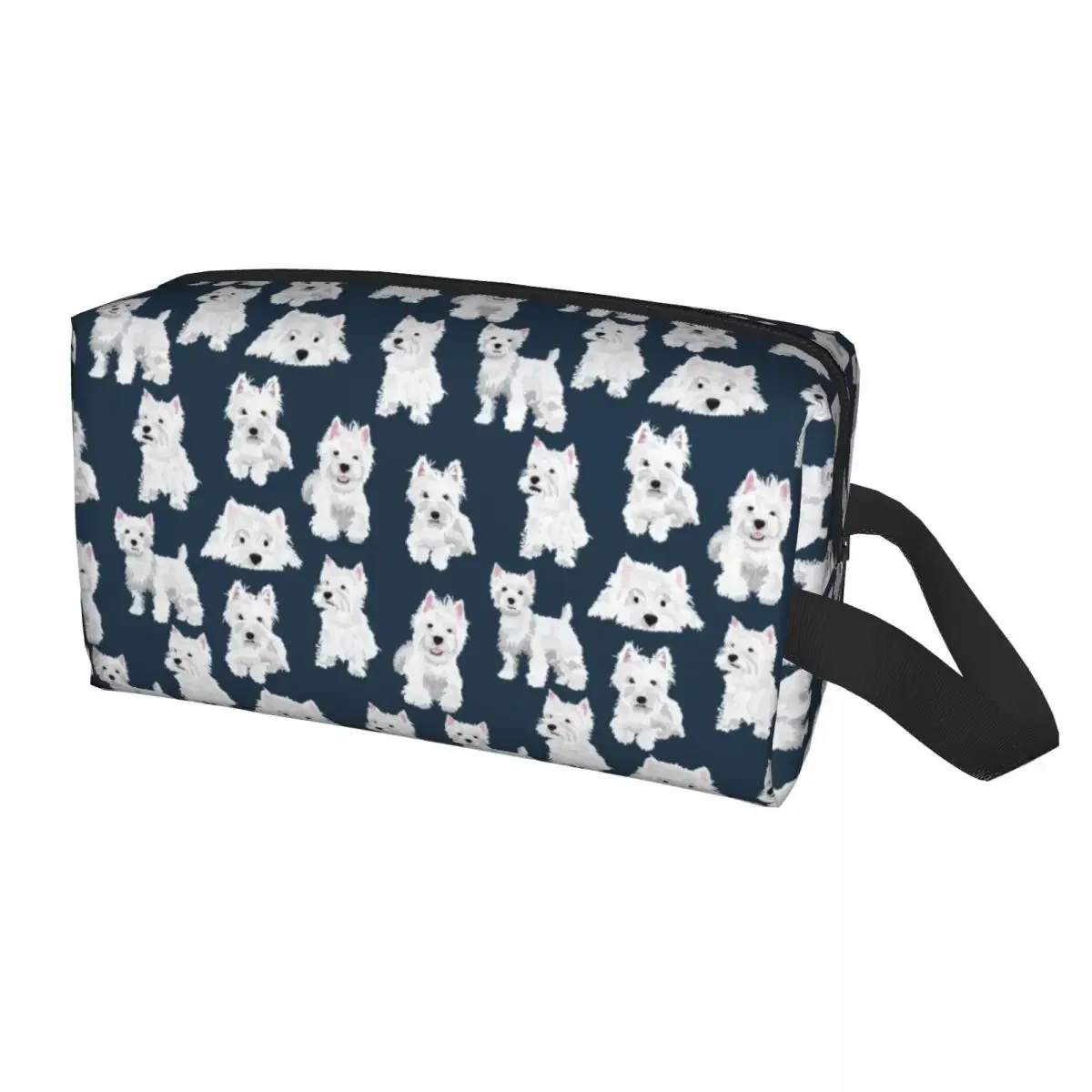 

West Highland White Terrier Dog Makeup Bag Women Travel Cosmetic Organizer Fashion Cute Westie Puppy Storage Toiletry Bags