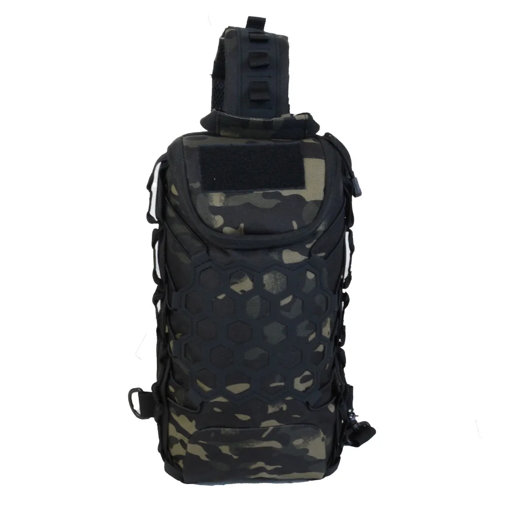 Men's Fashion Splice Chest Bag Outdoor Tactical Single Shoulder Bag Camouflage Crossbody Bag Stylish Men's Chest Pack