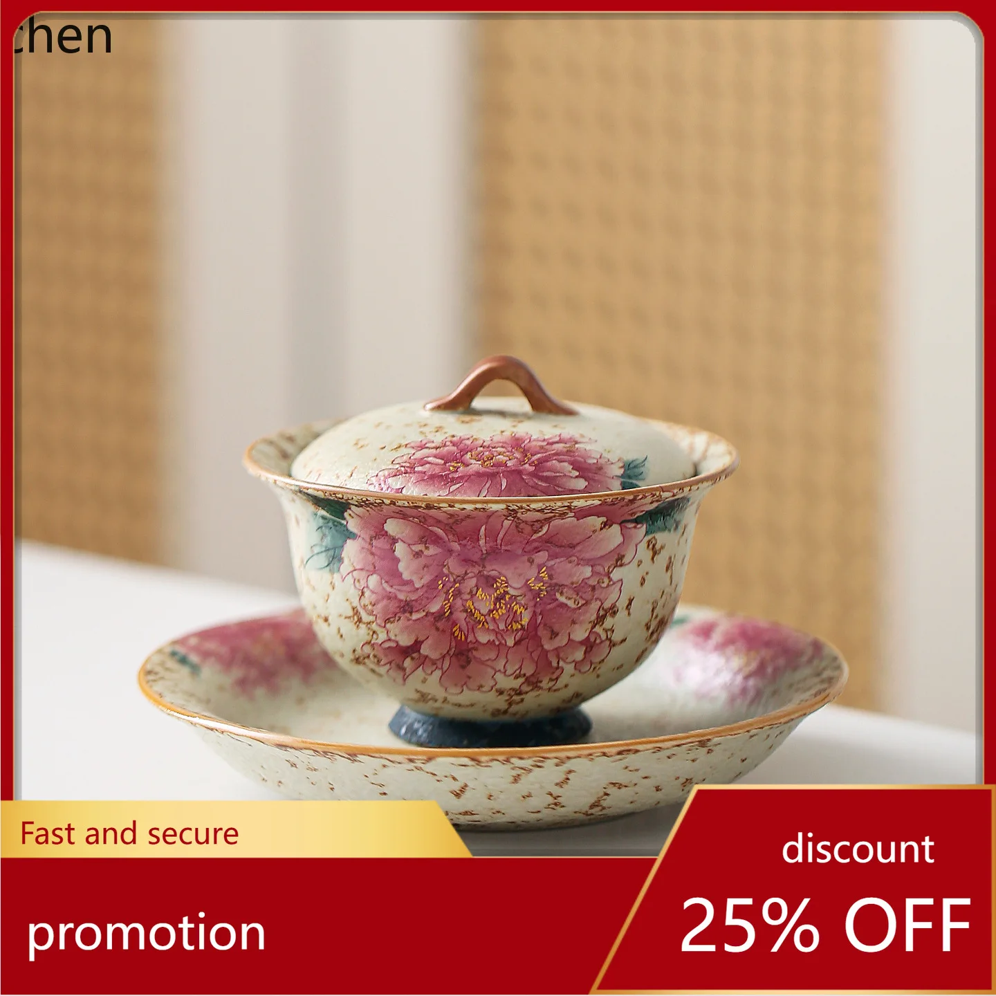

Zml gaiwan tea bowl - premium chinese style tea cup with lid and saucer, perfect for home use