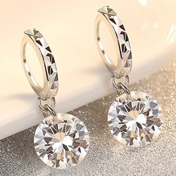 High Quality Pure 925 Silver 2 Carat 8mm Total 4ct Certified Moissanite Earrings Women Wedding Trendy Jewelry Dropship Suppliers