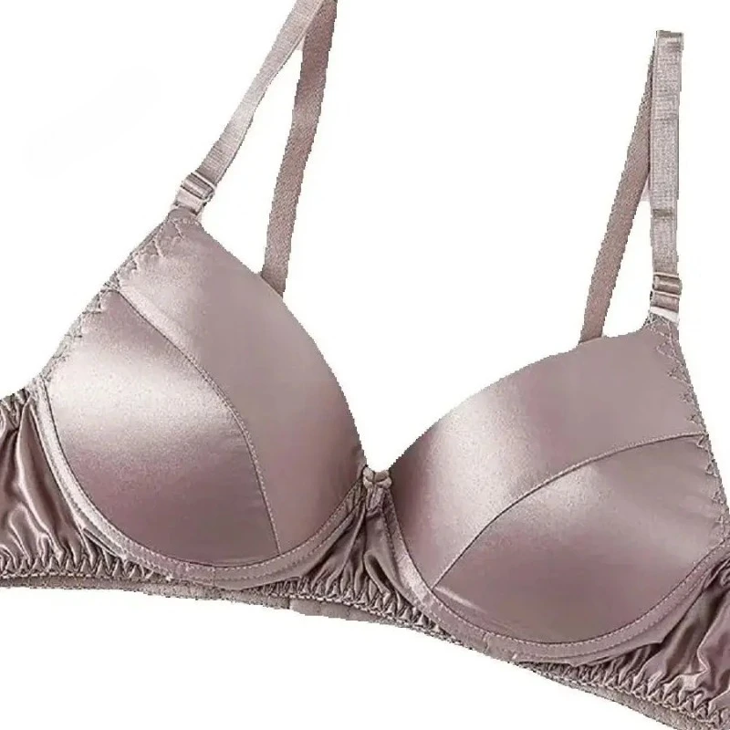 ملابس داخلية نسائية مثيرة بدون خياطة قطعة واحدة ملابس داخلية نسائية لاسلكية بفيونكة رافعة للصدر وبطانة حريرية 3/4 كوب مريح فاخر وحملي #6