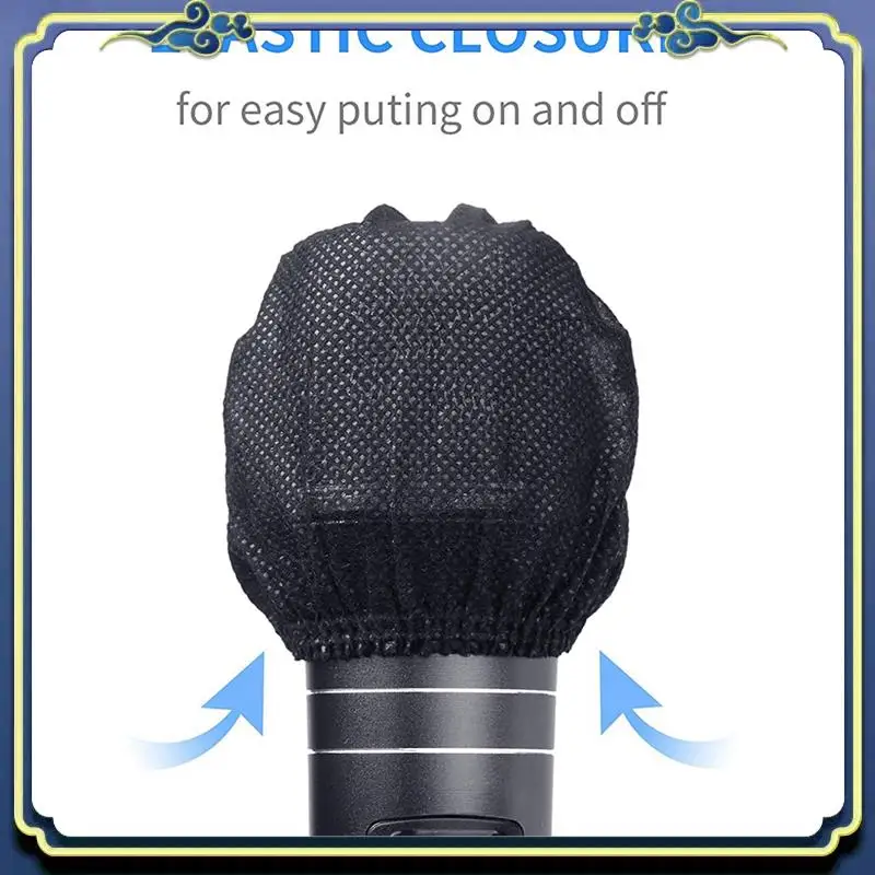 Portable 480Pcs Mic Covers Disposable Non-Woven Mic Cover Mic Microphone Windscreen & Filters For Karaoke