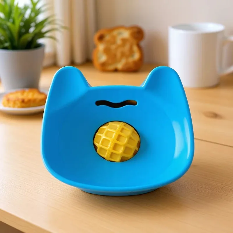 Pet Dog Licking Water Slow Feeder Bowl, Splash-Proof And Non-Wet Mouth, Rolling Ball Slow Feeder Leaky Food Bowl,Pet Supplies